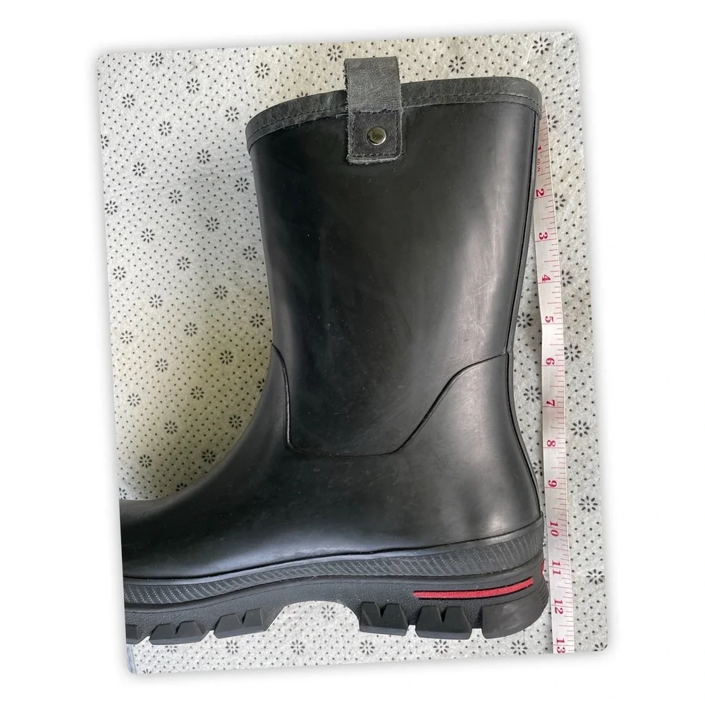 Polo Ralph Lauren Rain Boots Mens Black Pull On Warrington Dry Goods Size‎ 11D
